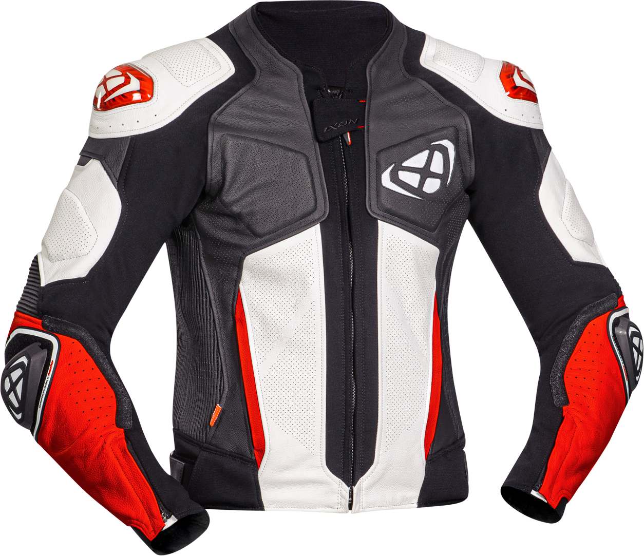 Ixon Giacca Moto  Vendetta Evo Nero-Bianco-Rosso