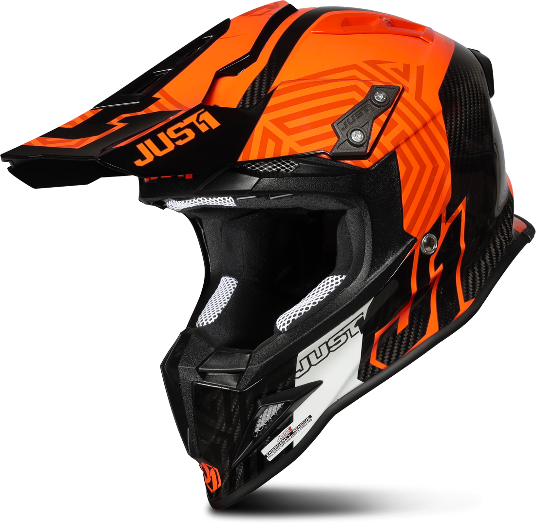 Just1 Casco Cross  J12 Syncro Arancio-Grigio