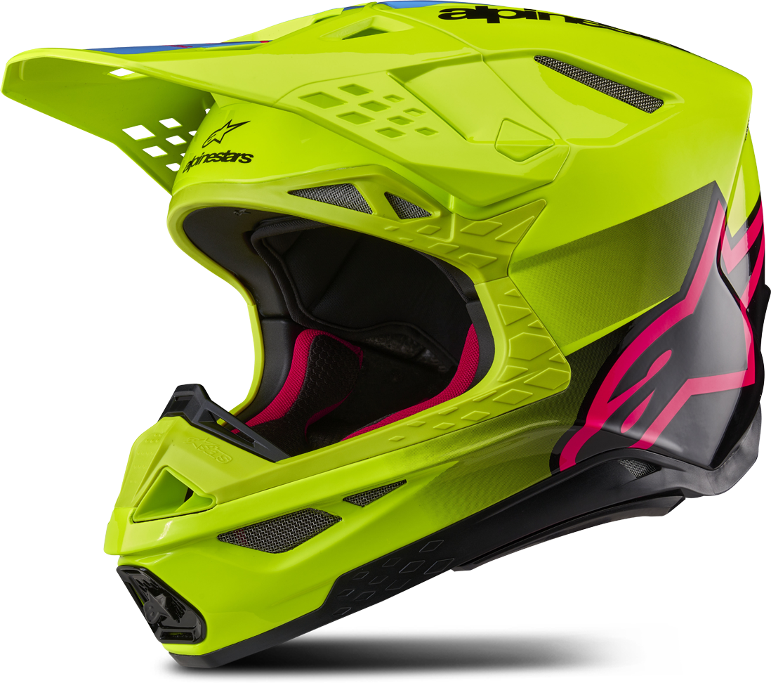 Alpinestars Casco Cross  Supertech S-M10 Unite Giallo Fluo-Nero