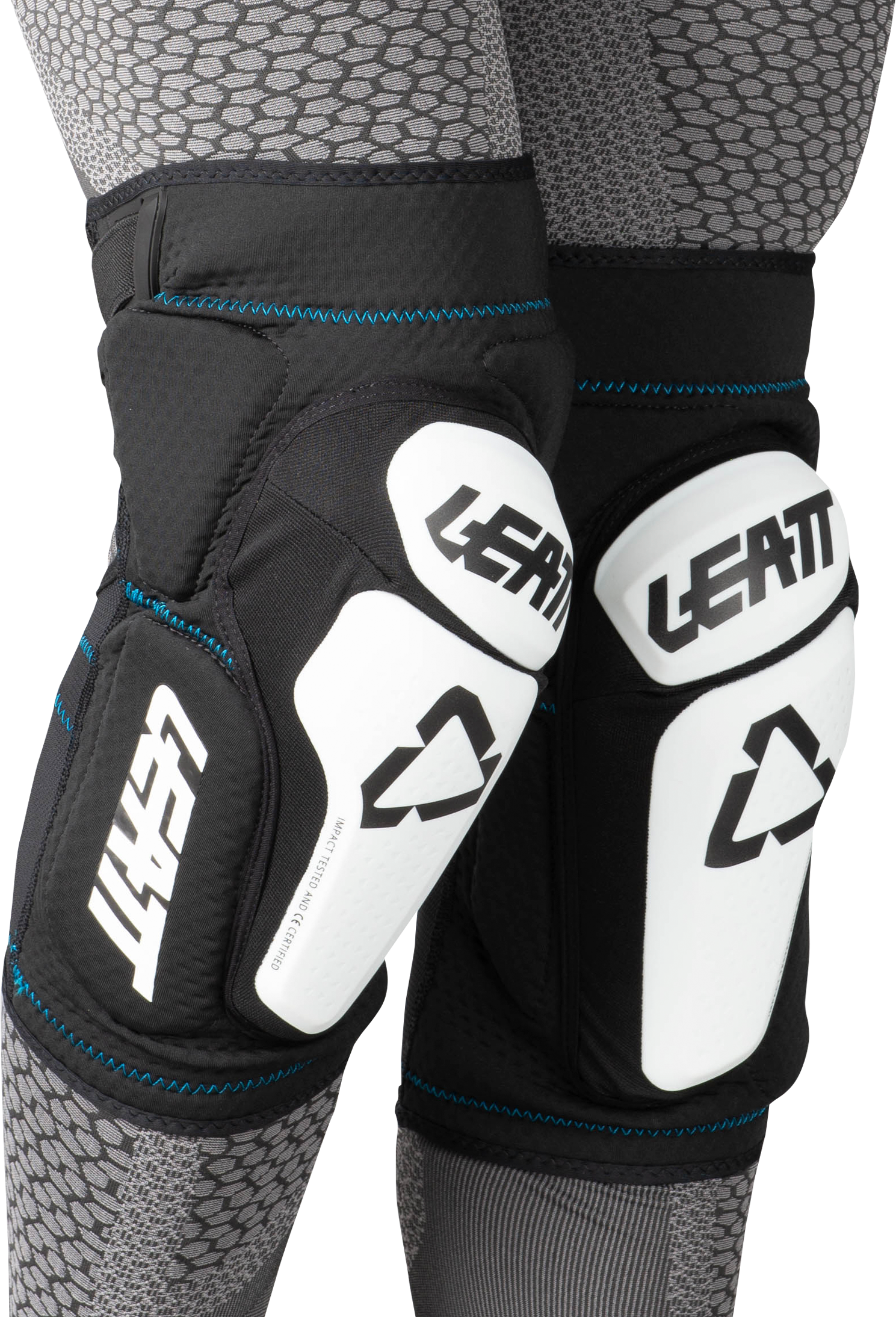 Leatt Ginocchiere  3DF 6.0 Bianco-Nero