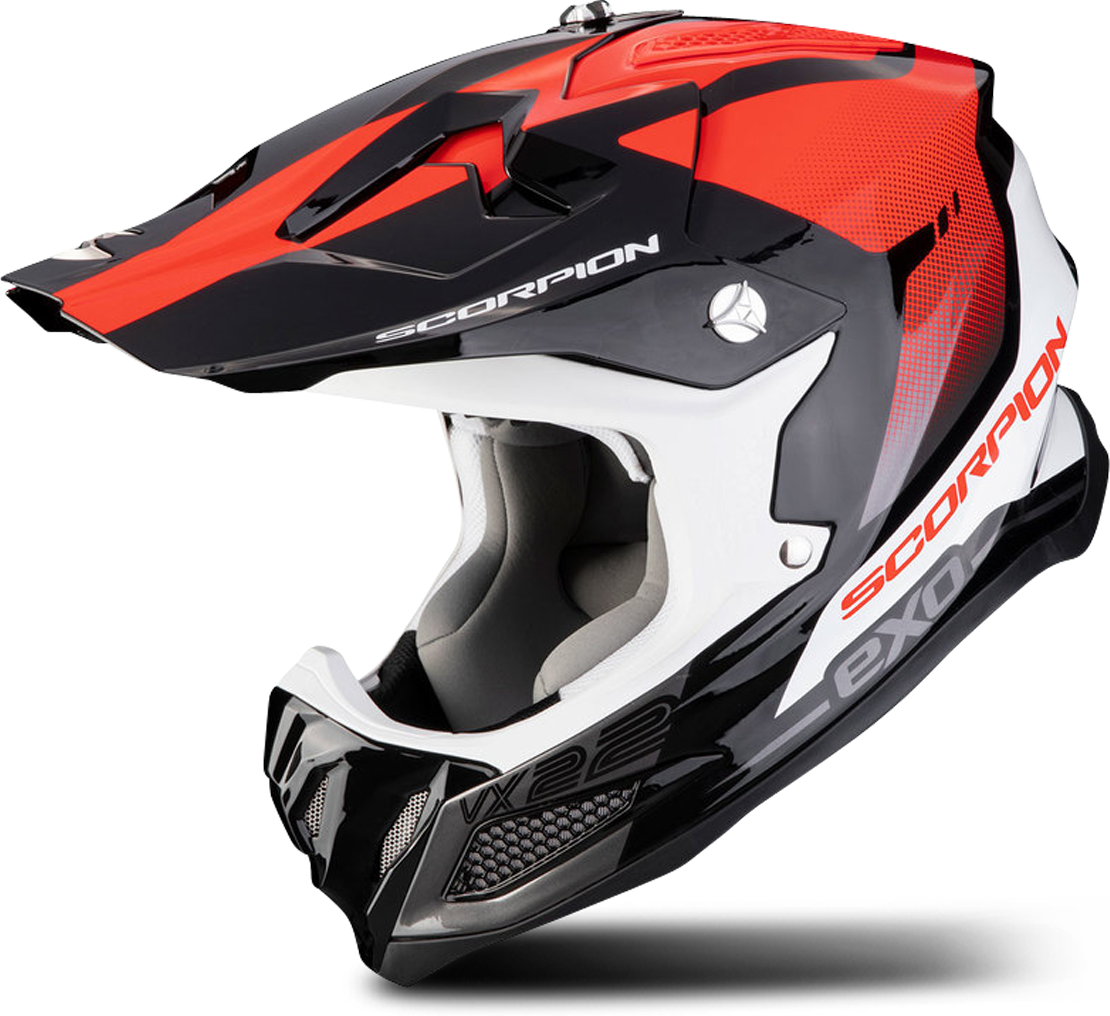 Scorpion Casco Cross  MX VX-22 AIR Attis Nero-Rosso