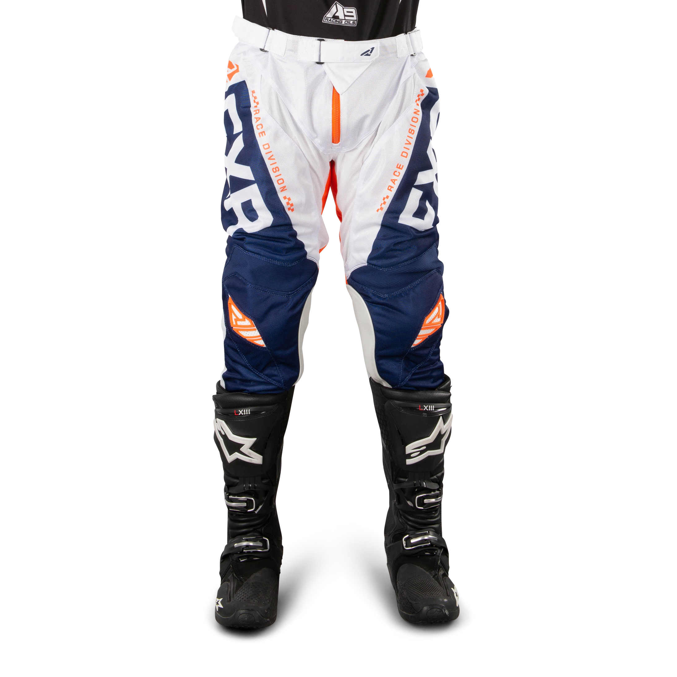 FXR Pantaloni Cross  Helium Blu Marino-Bianco-Arancio