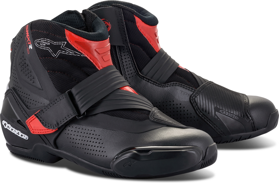 Alpinestars Scarpe Moto  SMX-1 R V2 Vented Nero-Rosso