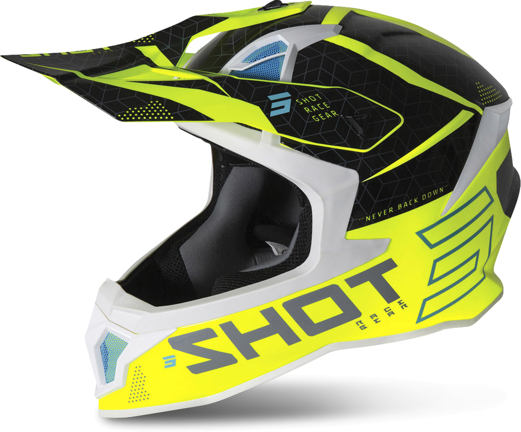 Shot Casco Cross  Lite Core Giallo Neon