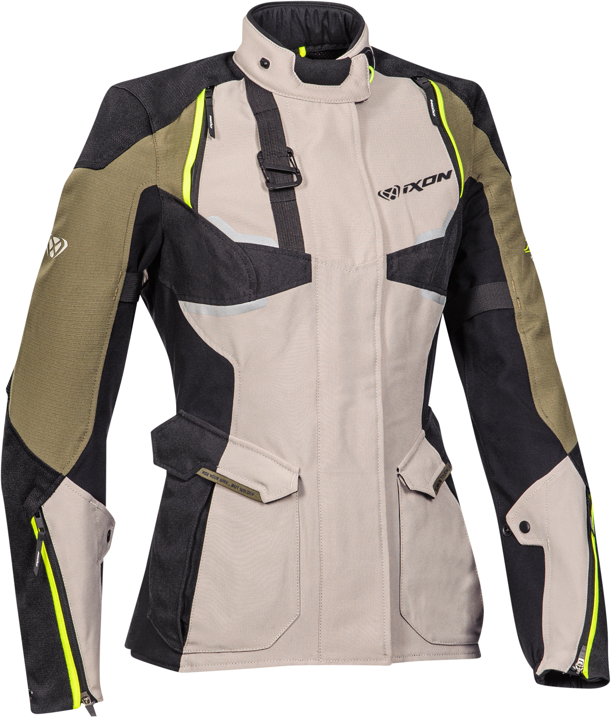 Ixon Giacca Moto Donna  Eddas Beige-Marrone-Nero