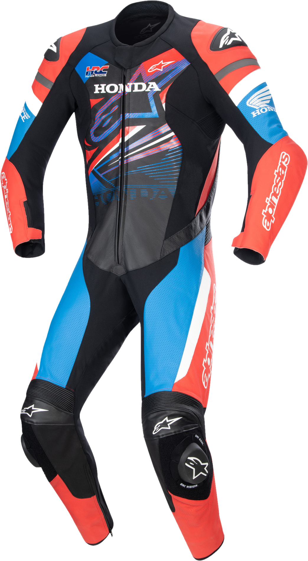 Alpinestars Tuta in Pelle  Honda GP Force Nero-Rosso-Blu