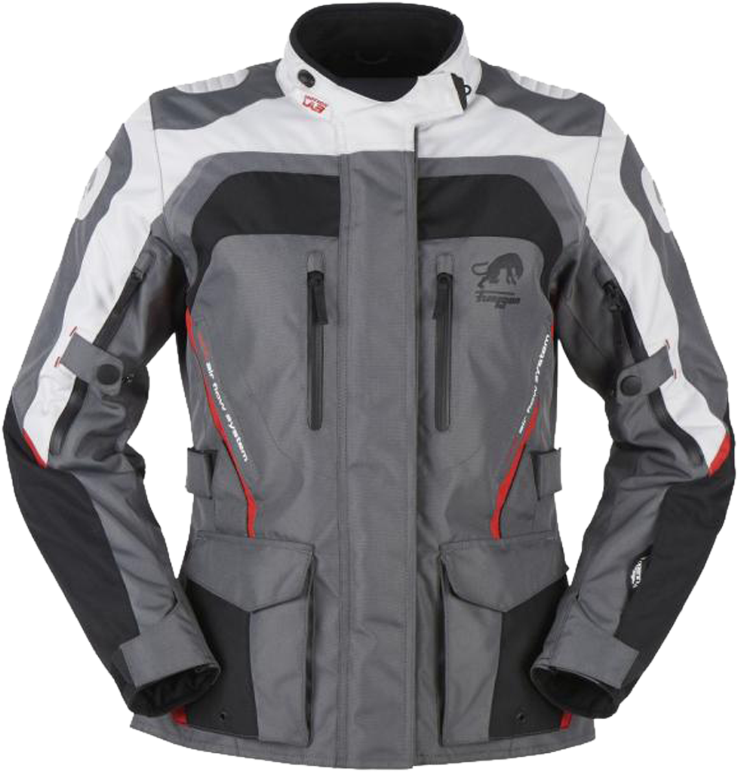 Furygan Giacca Moto Donna  Apalaches Nero-Grigio-Rosso