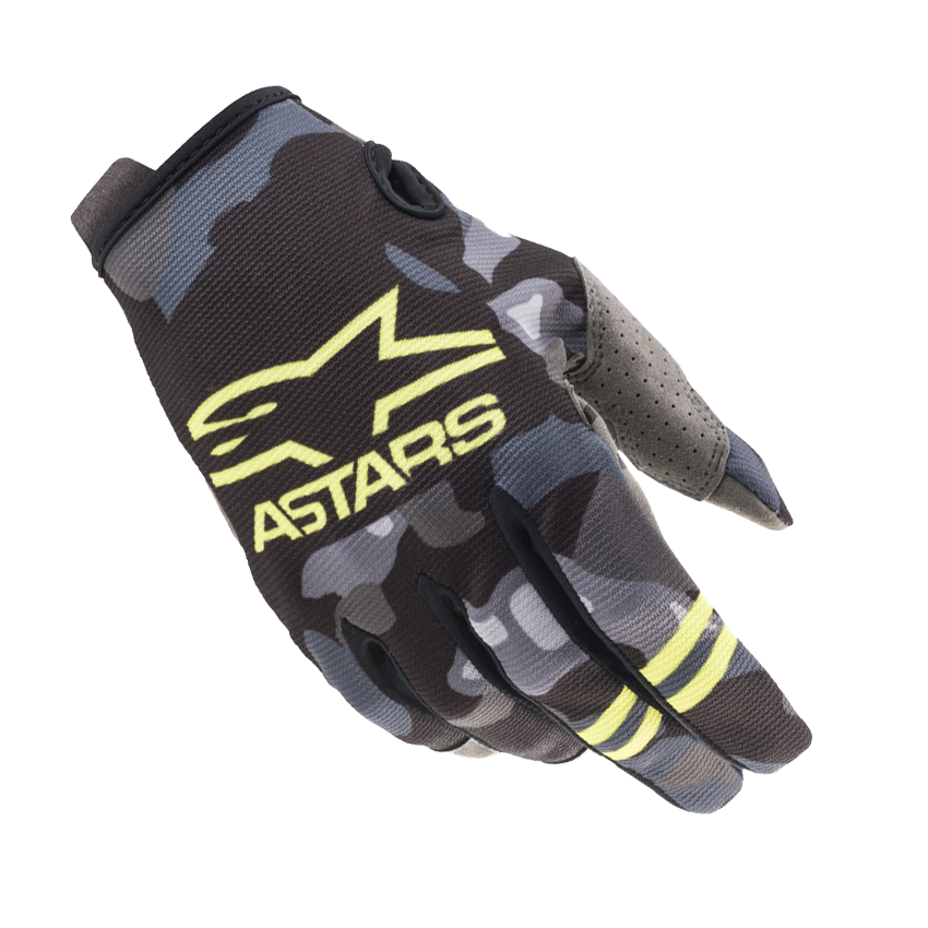 Alpinestars Guanti Cross Bambino  Radar Grigio-Camo-Giallo