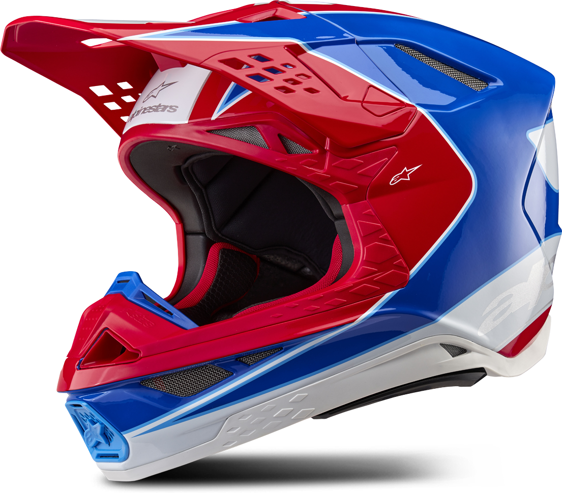 Alpinestars Casco Cross  Supertech S-M10 Aeon Rosso-Blu