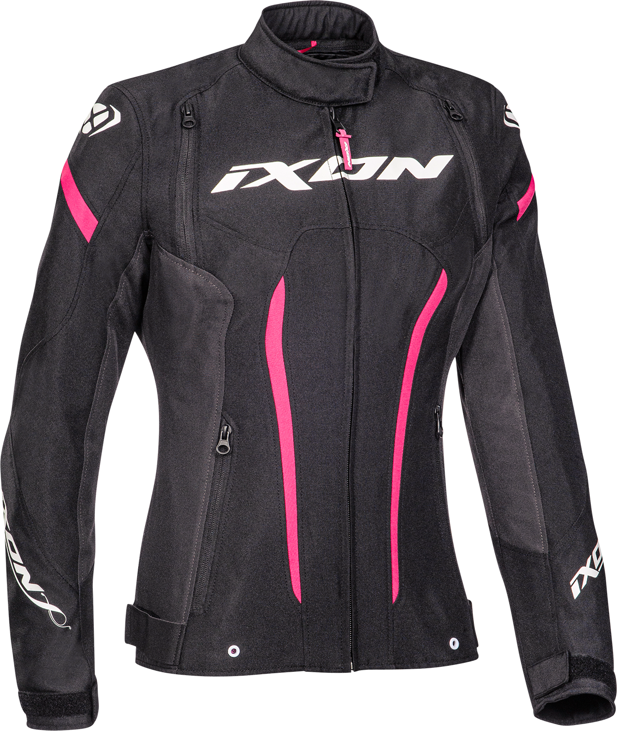 Ixon Giacca Moto Donna  Striker Nero-Antracite-Fucsia