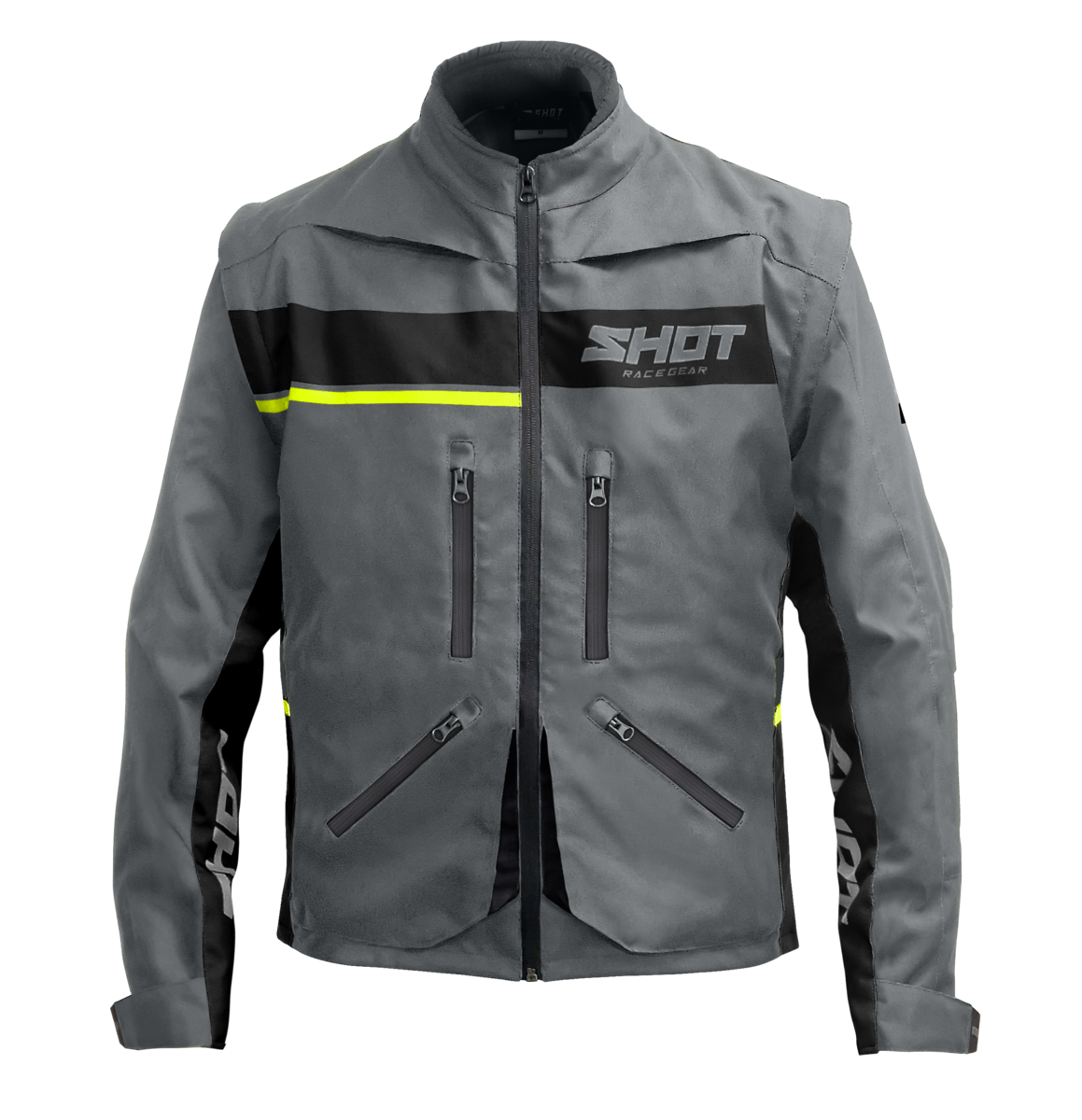 Shot Race Gear Giacca Enduro Shot Contact Assault 2.0 Grigio-Giallo Neon