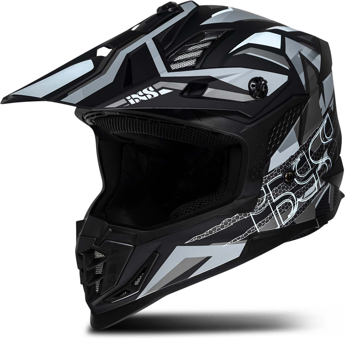 iXS Casco Cross  363 2.0 Nero Opaco-Antracite-Bianco