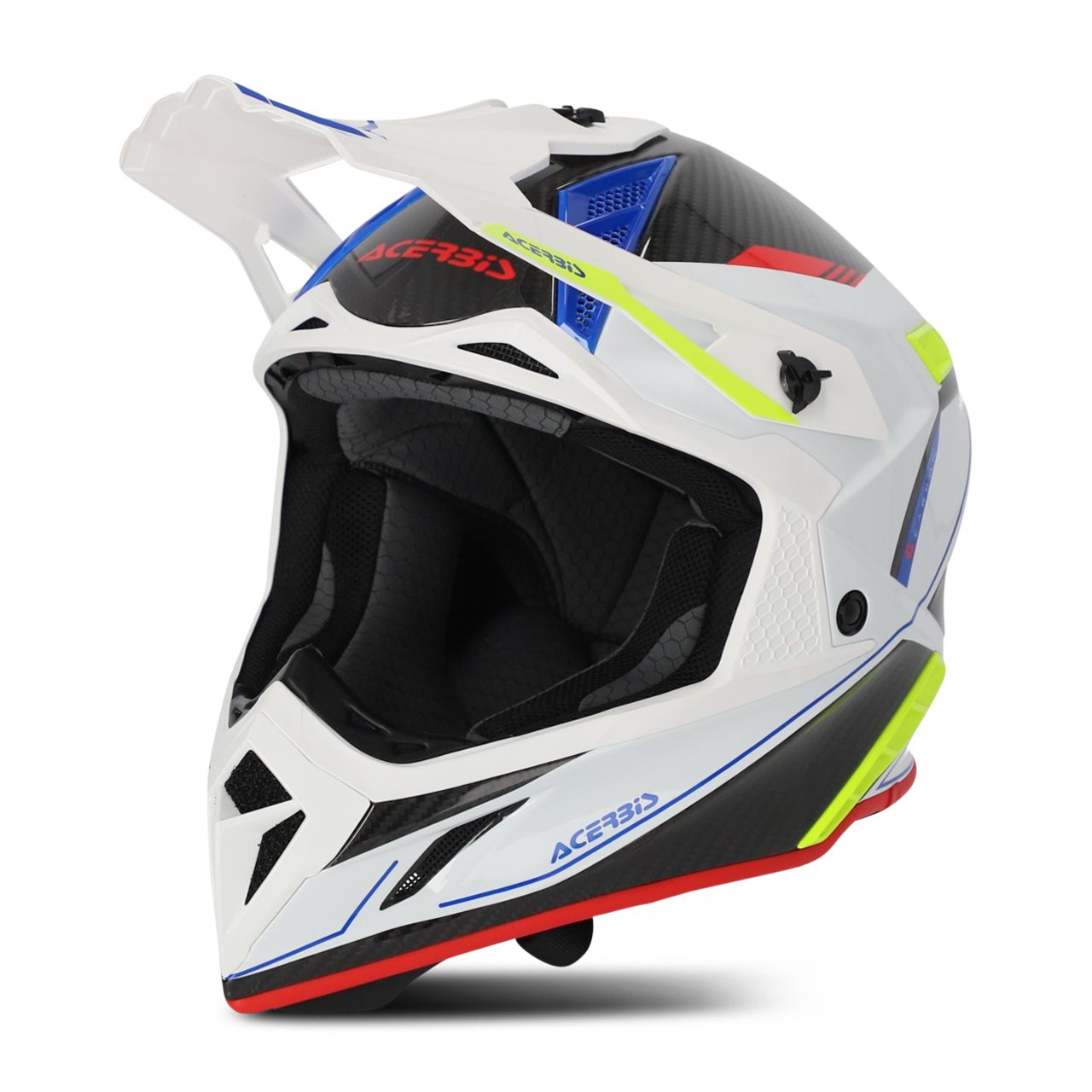 Acerbis Casco Cross  Steel Carbon Bianco-Nero