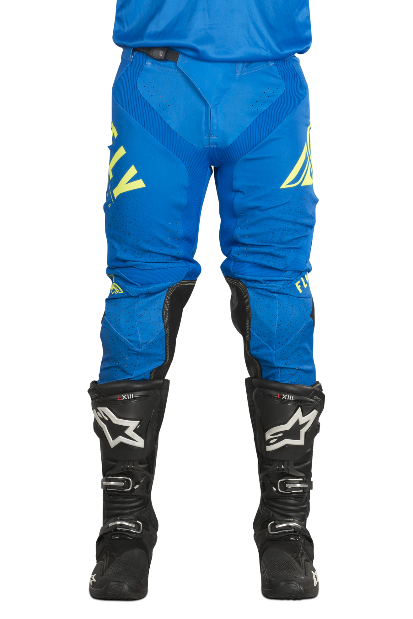 FLY Racing Pantaloni Cross  Lite Blu-Nero-Giallo Fluo