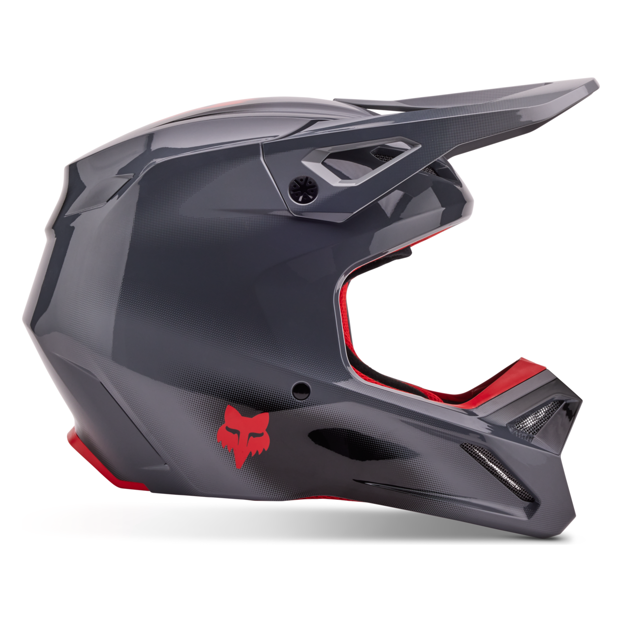 FOX Casco Cross  V1 Interfere Grigio-Rosso