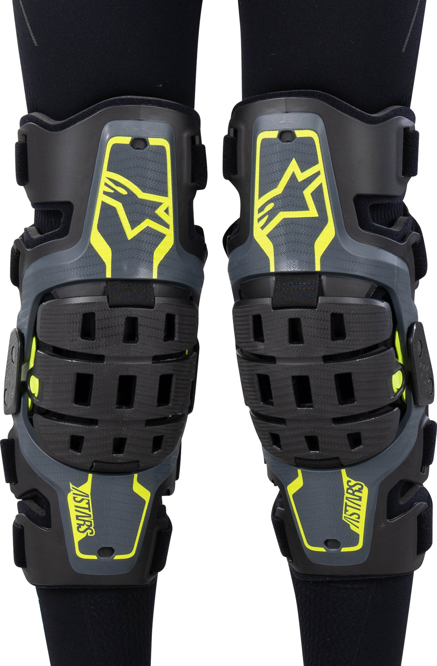 Alpinestars Ginocchiere Bambino  Bionic 5S Nero-Antracite-Giallo Fluo