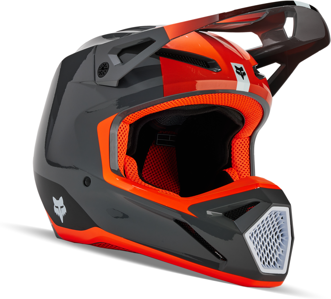 FOX Casco Cross  Racing V1 Ballast Grigio