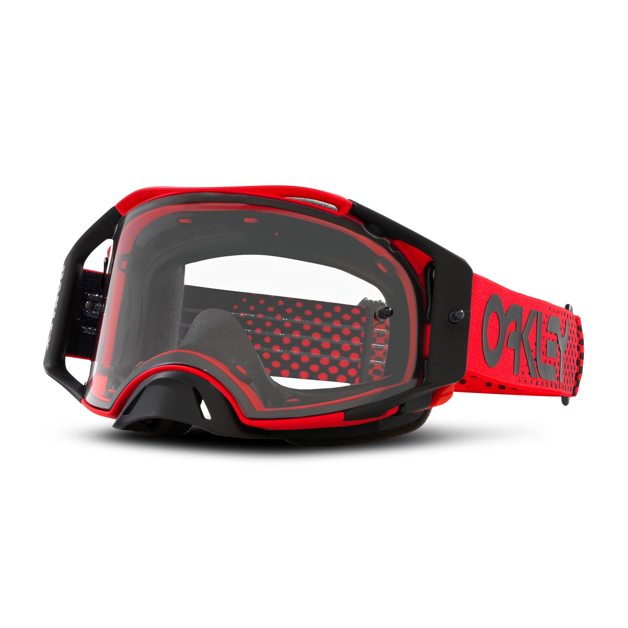 Oakley Maschera Cross  Airbrake Moto-Rosso Trasparente