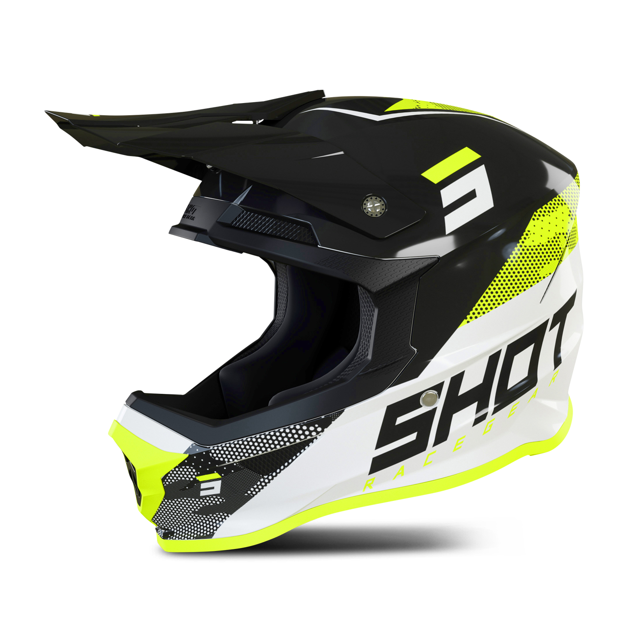 Shot Race Gear Casco Cross Shot Furious Camo Camo-Giallo Neon