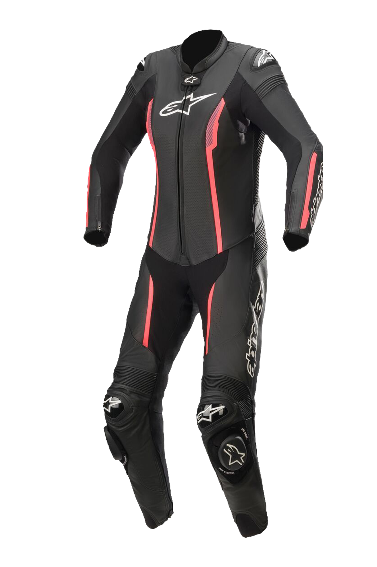 Alpinestars Tuta in Pelle Donna  Stella Missile V2 Nero Diva-Rosa-Ardesia