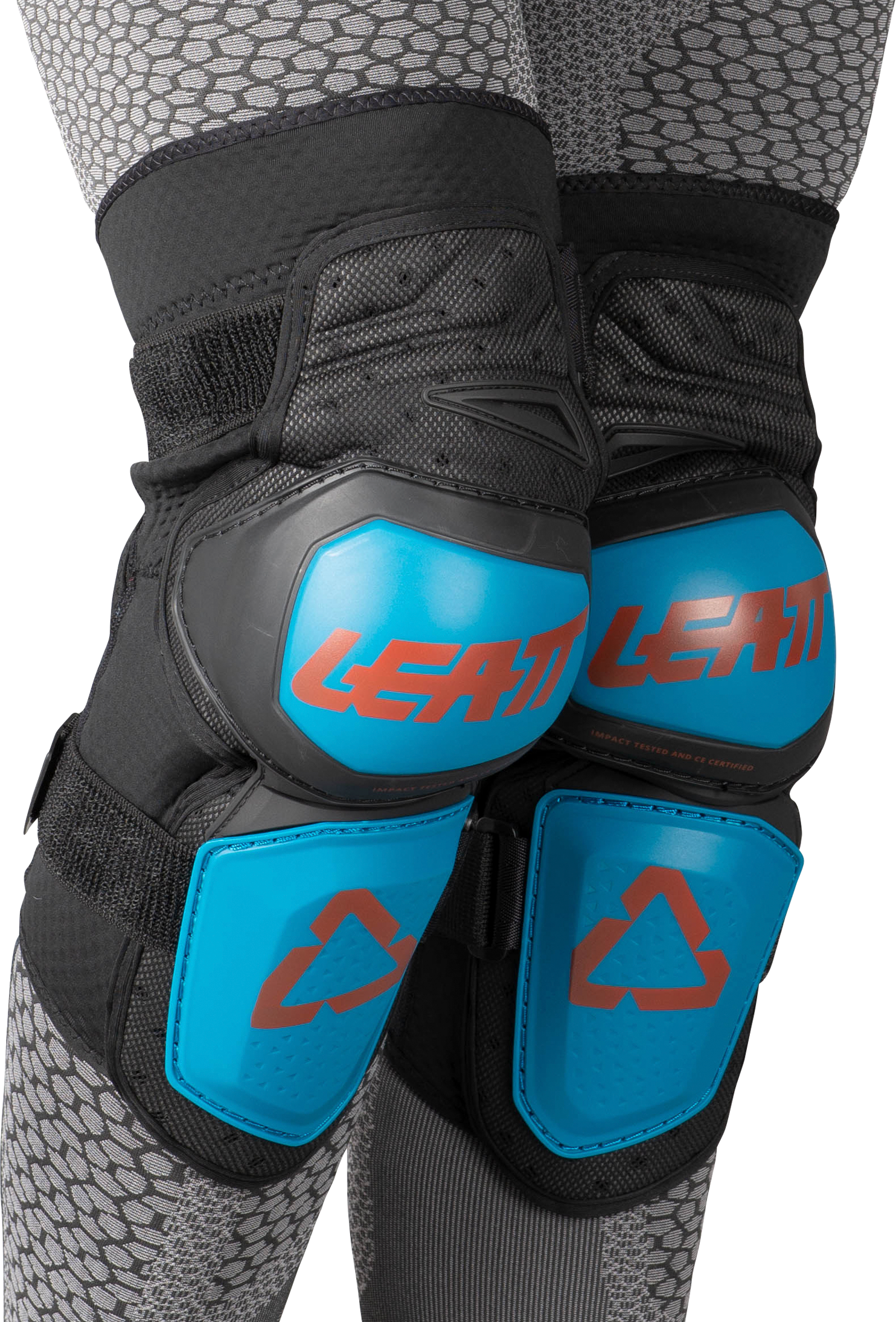 Leatt Ginocchiere  Enduro Nero-Blu