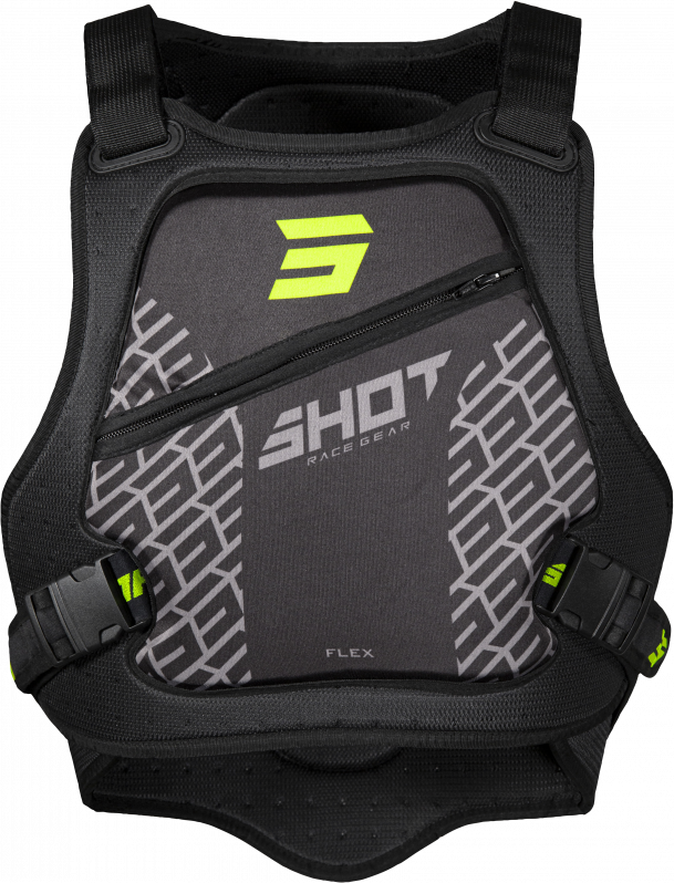 Shot Race Gear Pettorina Shot Fighter Flex Nero-Giallo Neon