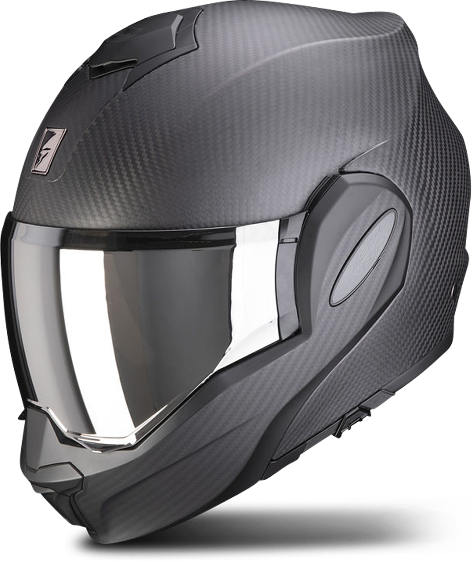 Scorpion Casco Modulare  EXO-TECH EVO Carbon Solid Nero Opaco