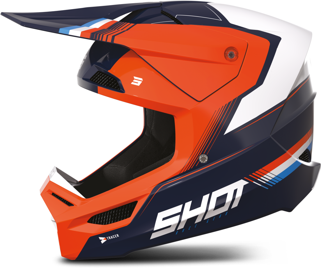 Shot Race Gear Casco Cross Shot Race Mips® Tracer Mips® Arancio Neon Lucido