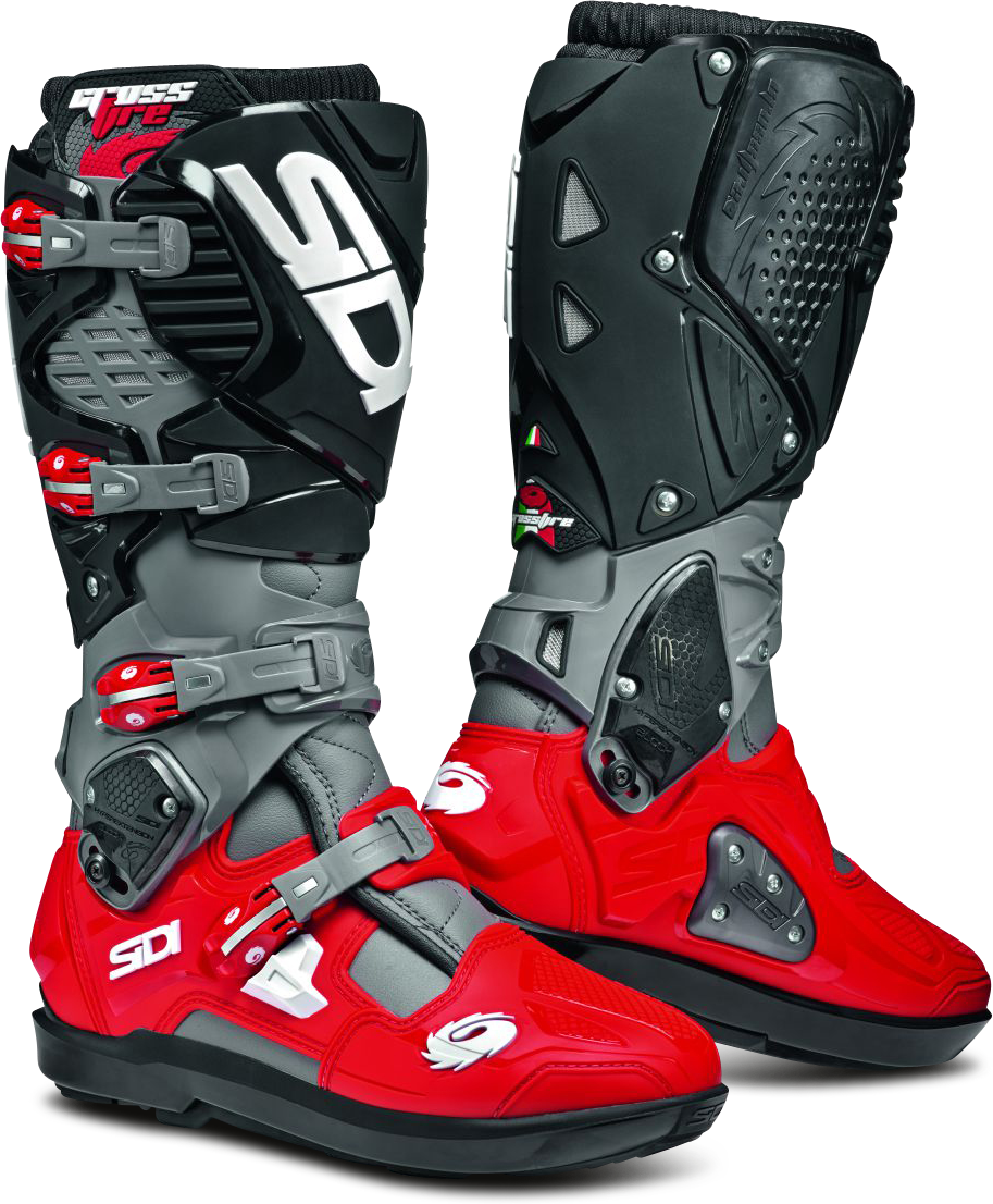 Sidi Stivali Cross  Crossfire 3 SRS Grigio-Rosso-Nero