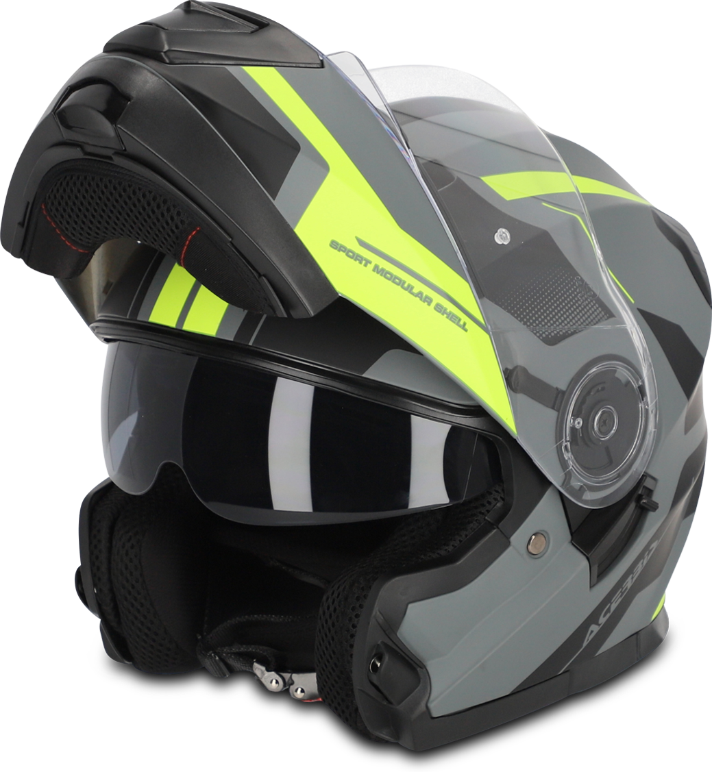 Acerbis Casco Modulare  Serel Nero-Giallo Fluo