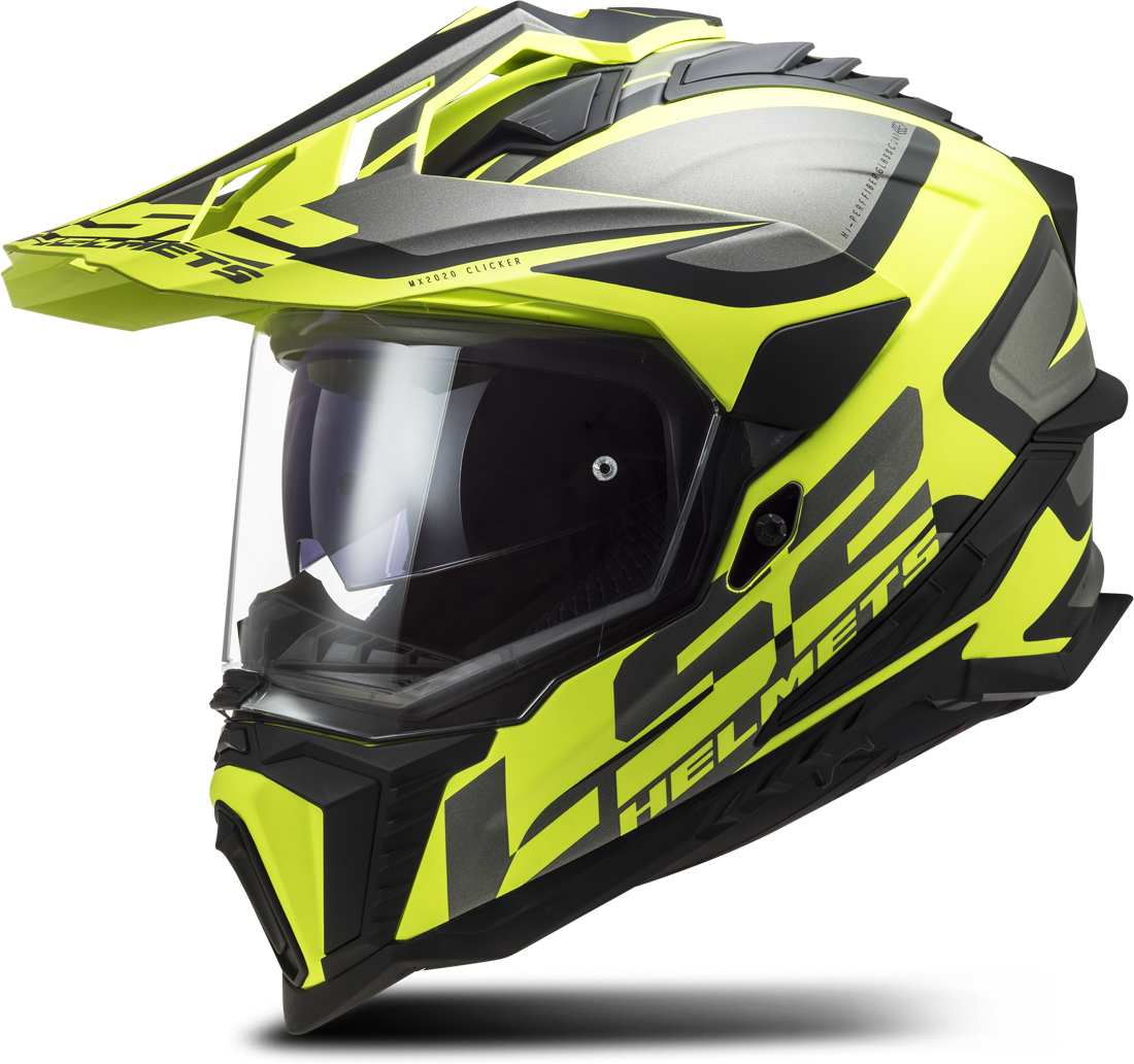 LS2 Casco Adventure  MX701 Explorer Alter Nero Opaco-Giallo Fluo