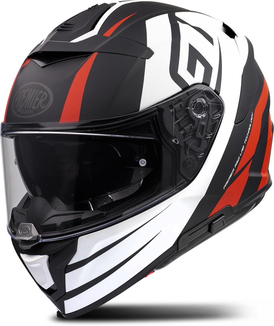 Premier Casco Integrale  Devil GT 92 BM Bianco-Nero-Rosso