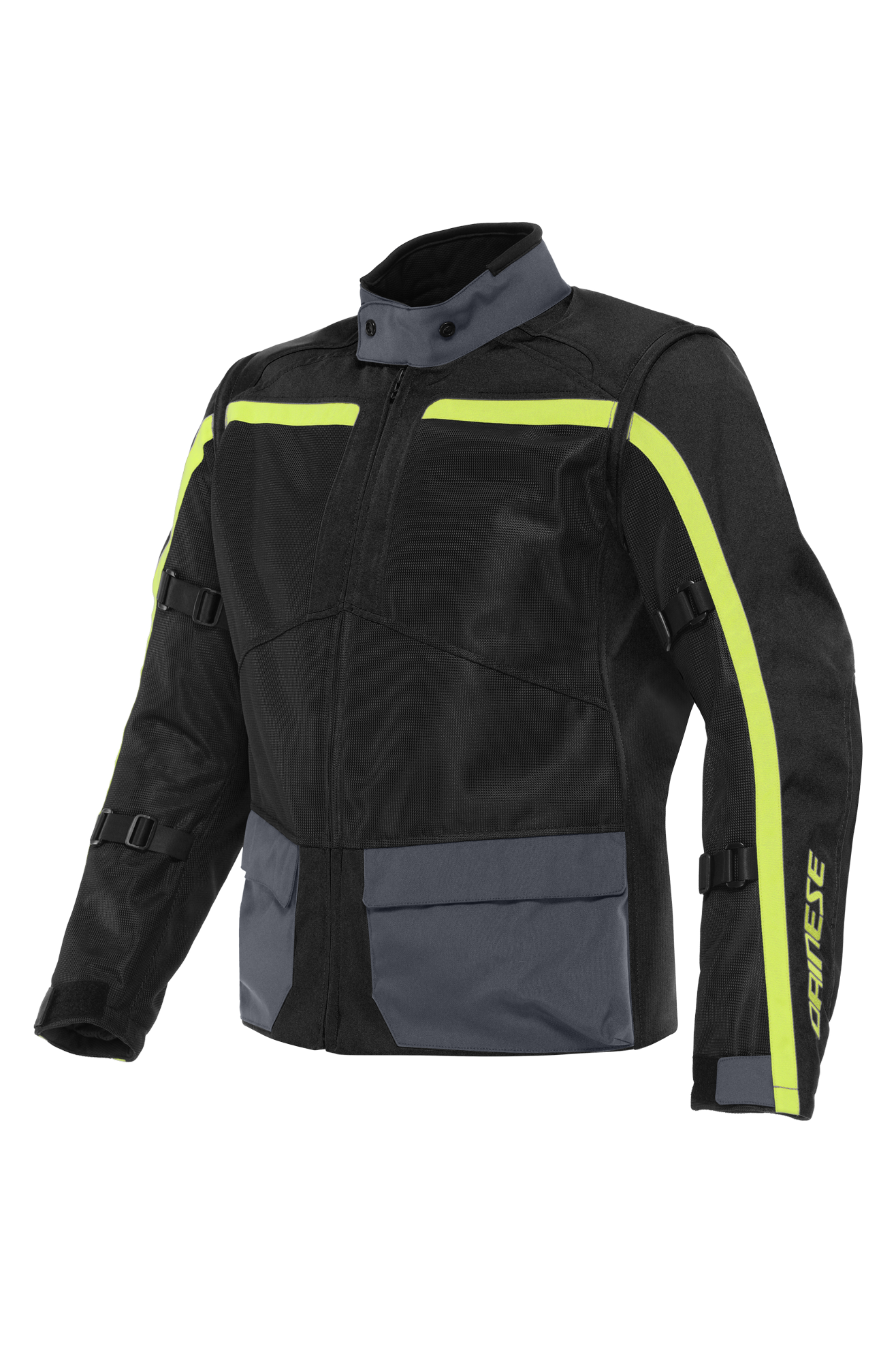 Dainese Giacca Moto  Outlaw Tex Nero-Ebano-Giallo Fluo