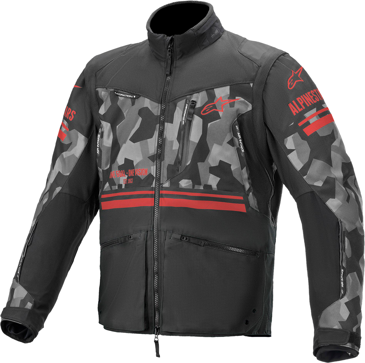 Alpinestars Giacca Enduro  Venture R Grigio-Camo-Rosso