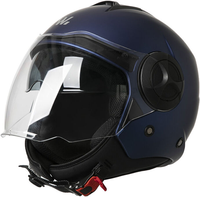 Urban Vision Wayscral Jet Casco Da Moto Taglia L Visiera Parasole Blu Opaco