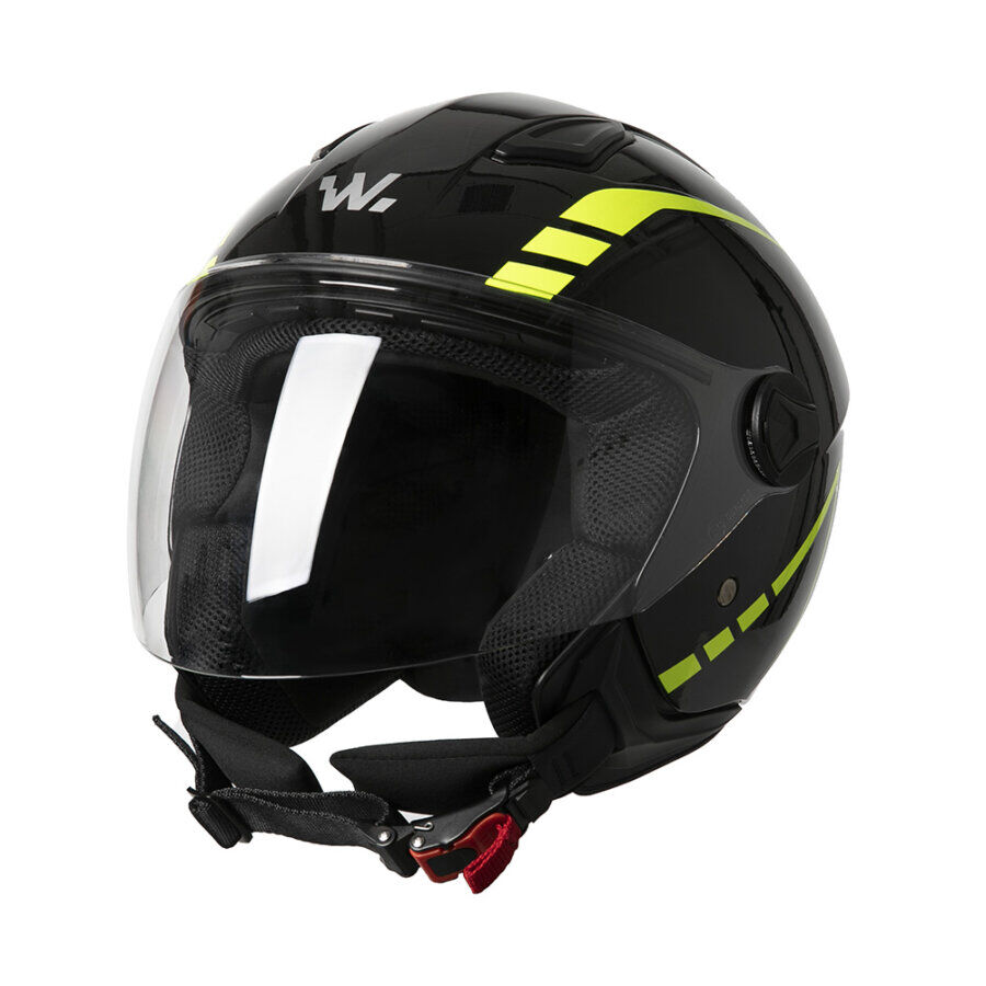 Urban Comfort Wayscral Jet Casco Da Moto Con Visiera Lunga Taglia S Nero