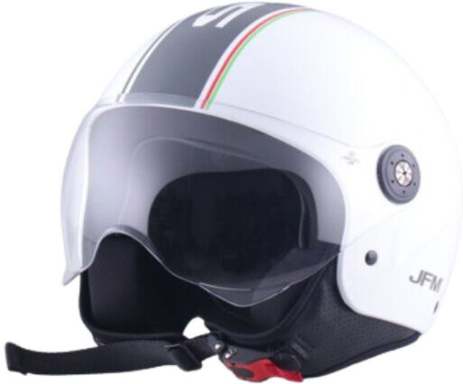 Casco Jet Doppia Visiera Jfm 980 Bianco Lucido Taglia M