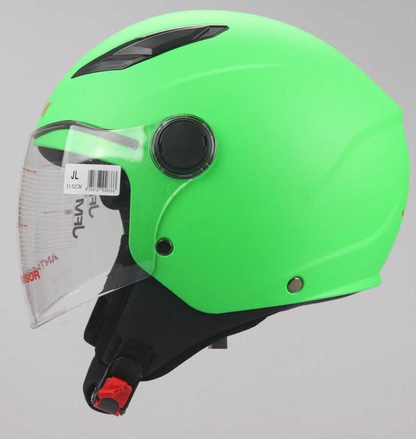 Casco Jet Jfm Baby Verde Taglia Xl 53/54 Cm