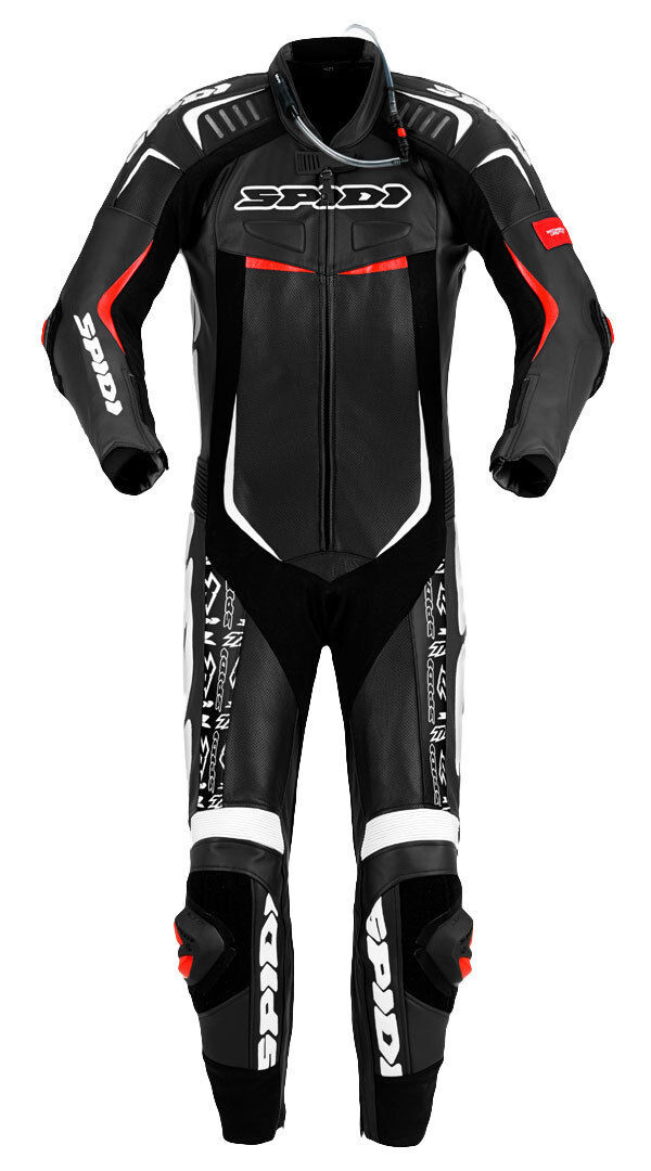 Spidi Track Wind Replica Evo Tuta in pelle moto di One Piece Nero Bianco 46