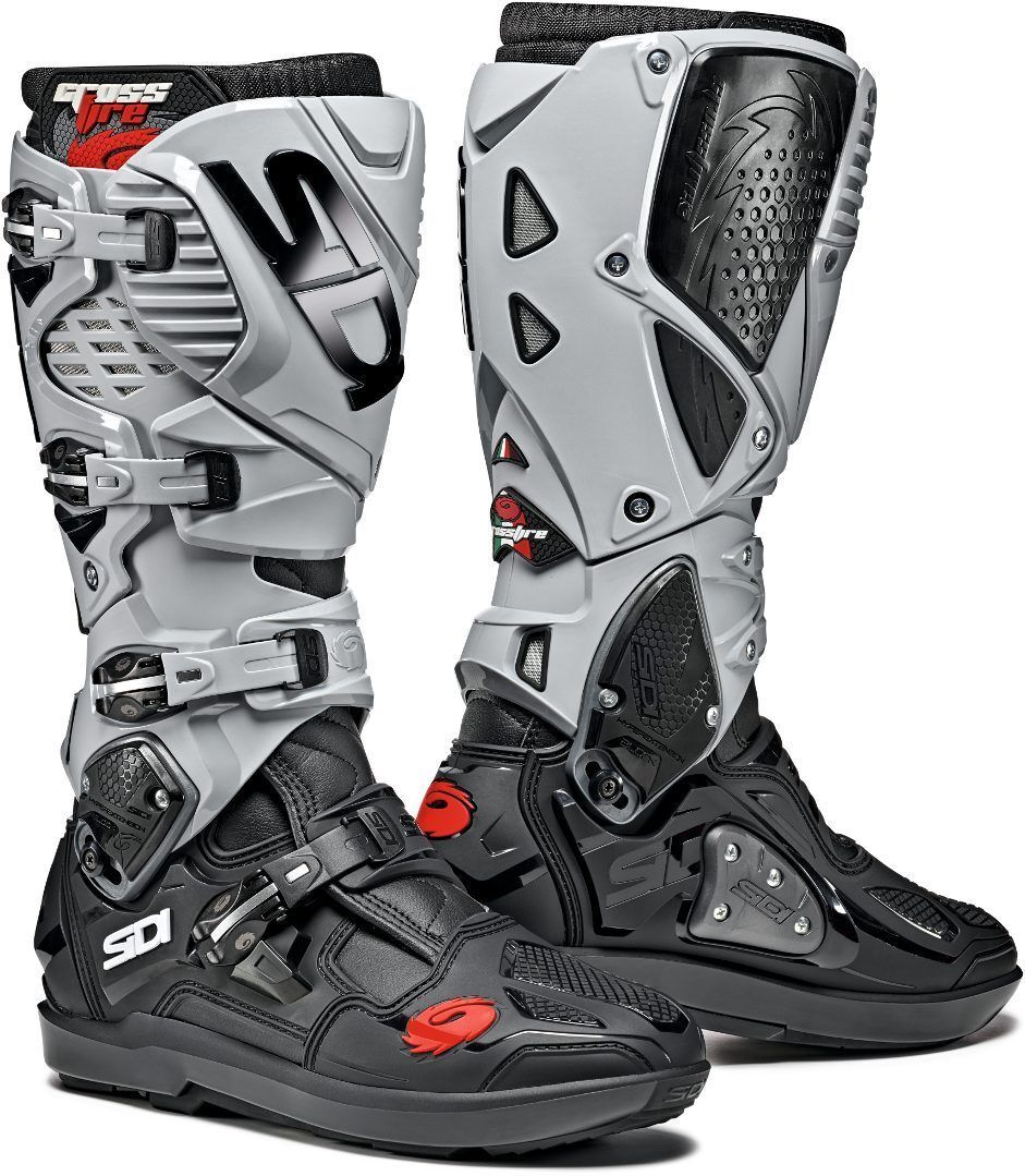 Sidi Crossfire 3 SRS Stivali Motocross Nero Grigio 40