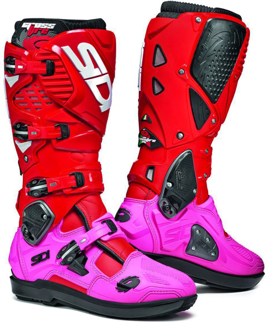 Sidi Crossfire 3 SRS Stivali Motocross Rosso Rosa 40