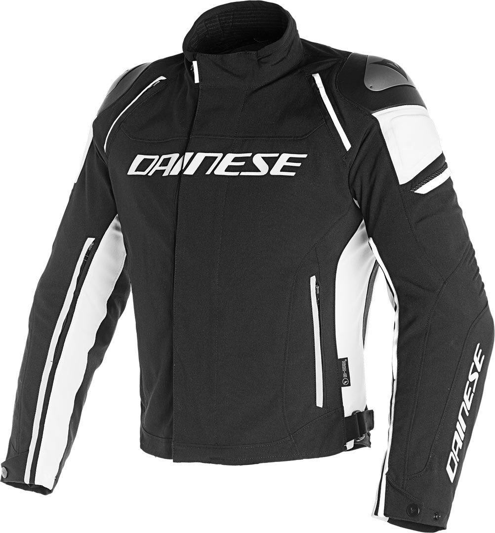 Dainese Racing 3 D-Dry Giacca moto in tessuto Nero Bianco 56