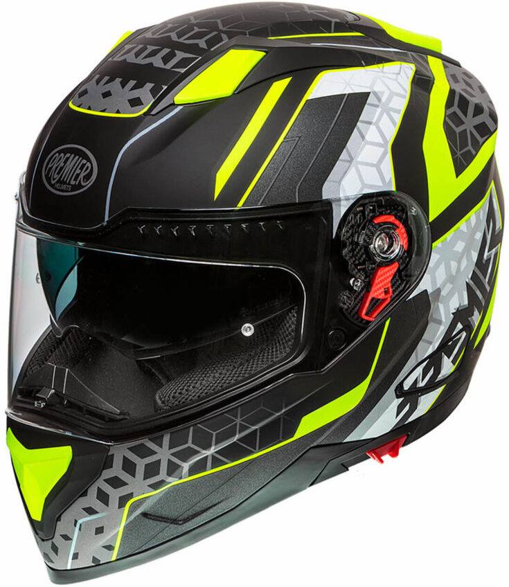 Premier Vyrus EM Y9 BM Casco Nero Bianco Giallo M