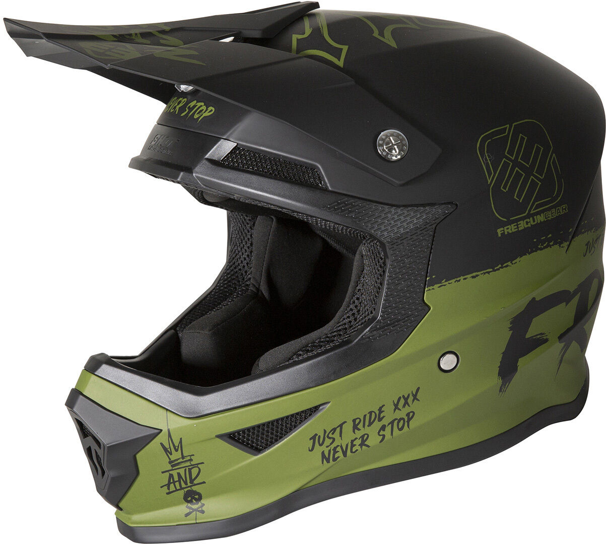 Freegun XP4 Speed Casco Motocross Verde 2XL