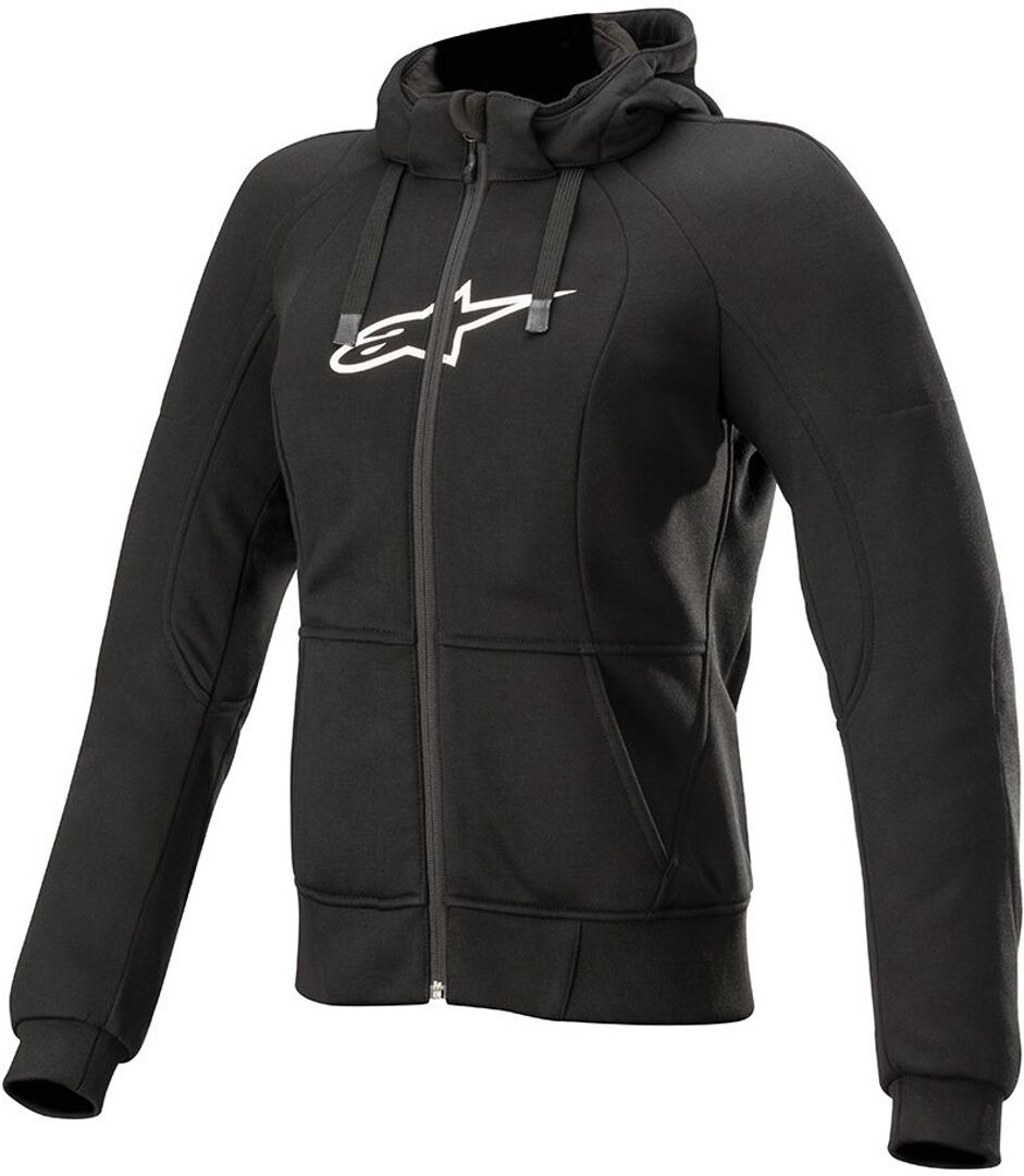 Alpinestars Stella Chrome Sport Felpa con cappuccio motociclistica da donna Nero Bianco M