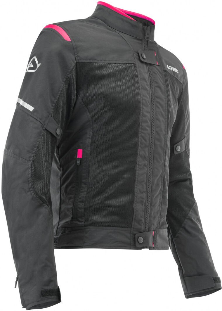 Acerbis Ramsey Vented Giacca tessile moto da donna Nero Rosa L