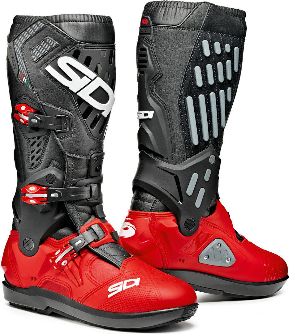 Sidi Atojo SRS Stivali Motocross Nero Rosso 45