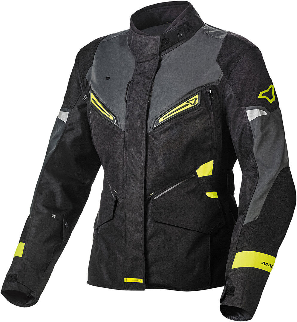 Macna Sonar NightEye Giacca tessile moto da donna Nero XL