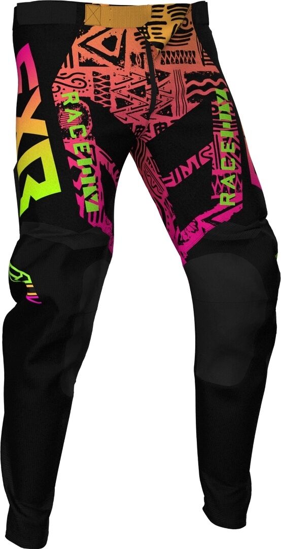 FXR Podium Aztec MX Gear Pantaloni Giovani Motocross Nero Rosa 24