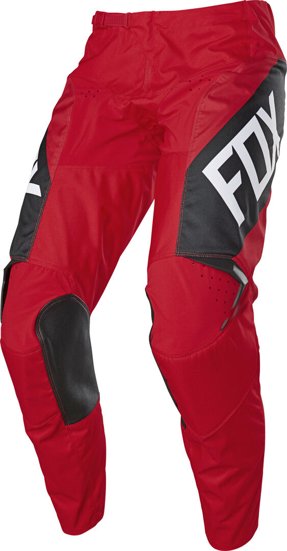 Fox 180 REVN Pantaloni Giovani Motocross Nero Bianco Rosso 24